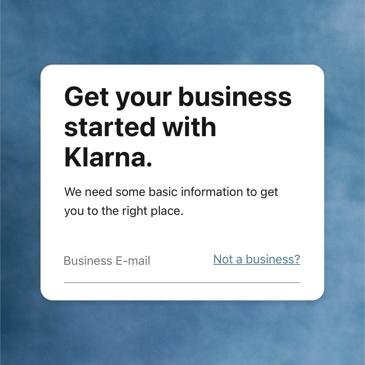 Get your business started with Klarna