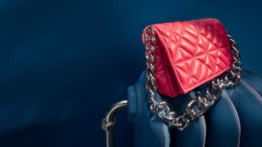 Red luxury handbag