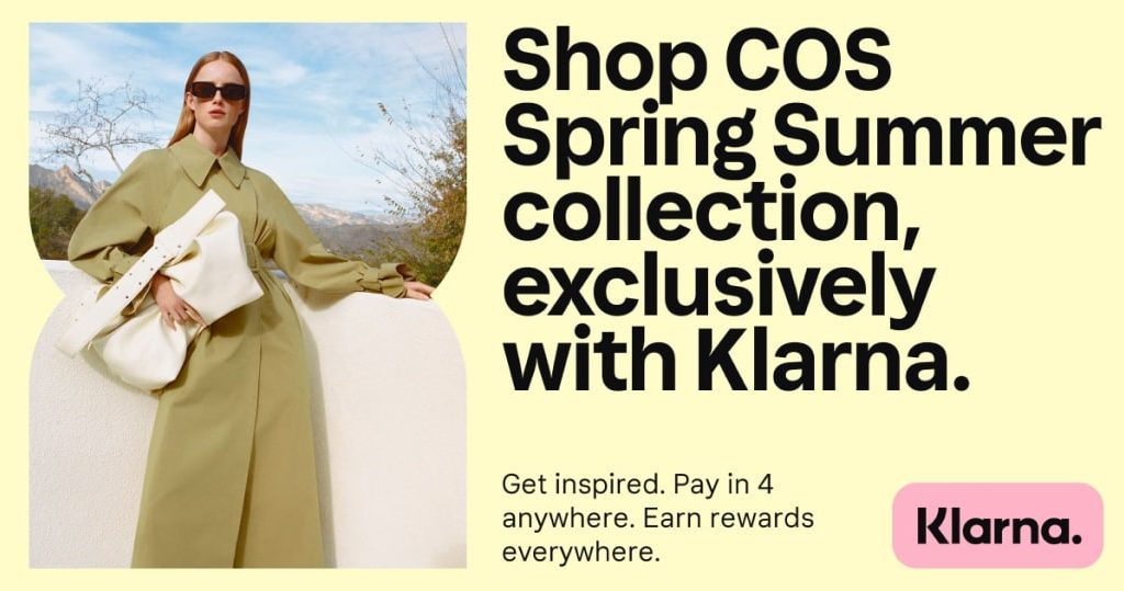 Shop COS Spring Summer Collection with Klarna