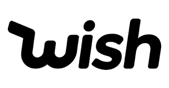 Mustavalkoinen Wish logo