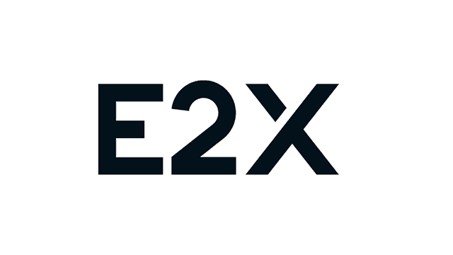 E2X logo card