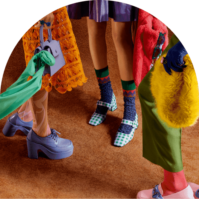Colourful shoes and clothes