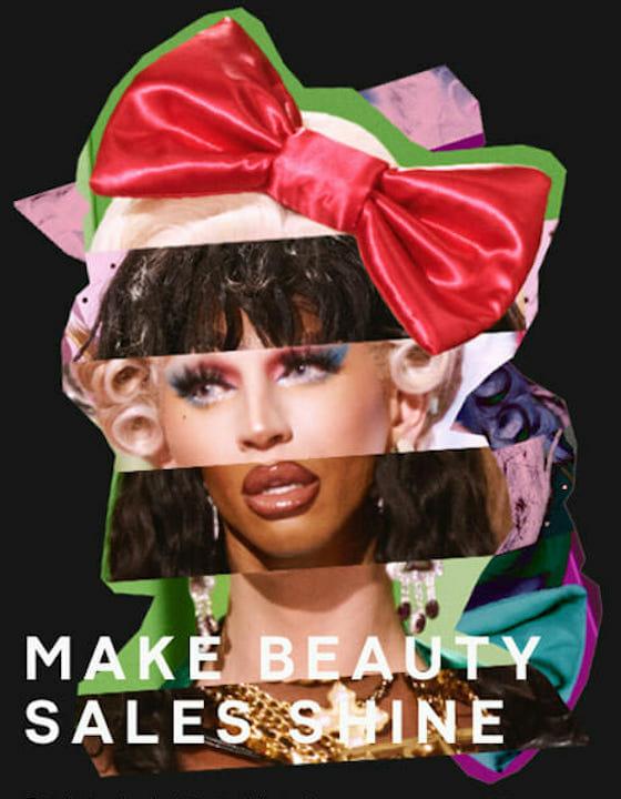 Make beauty sales shine white paper front page