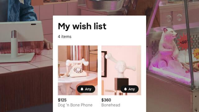 Inspirational wish lists in the Klarna app