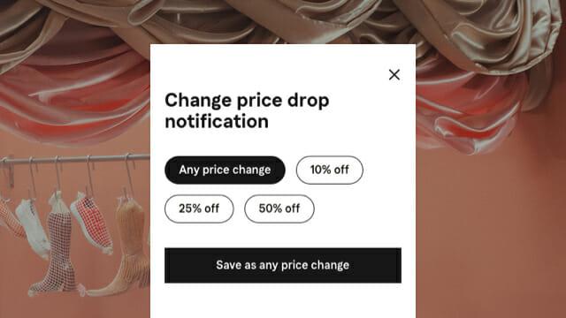 Price-drop notification with the Klarna app