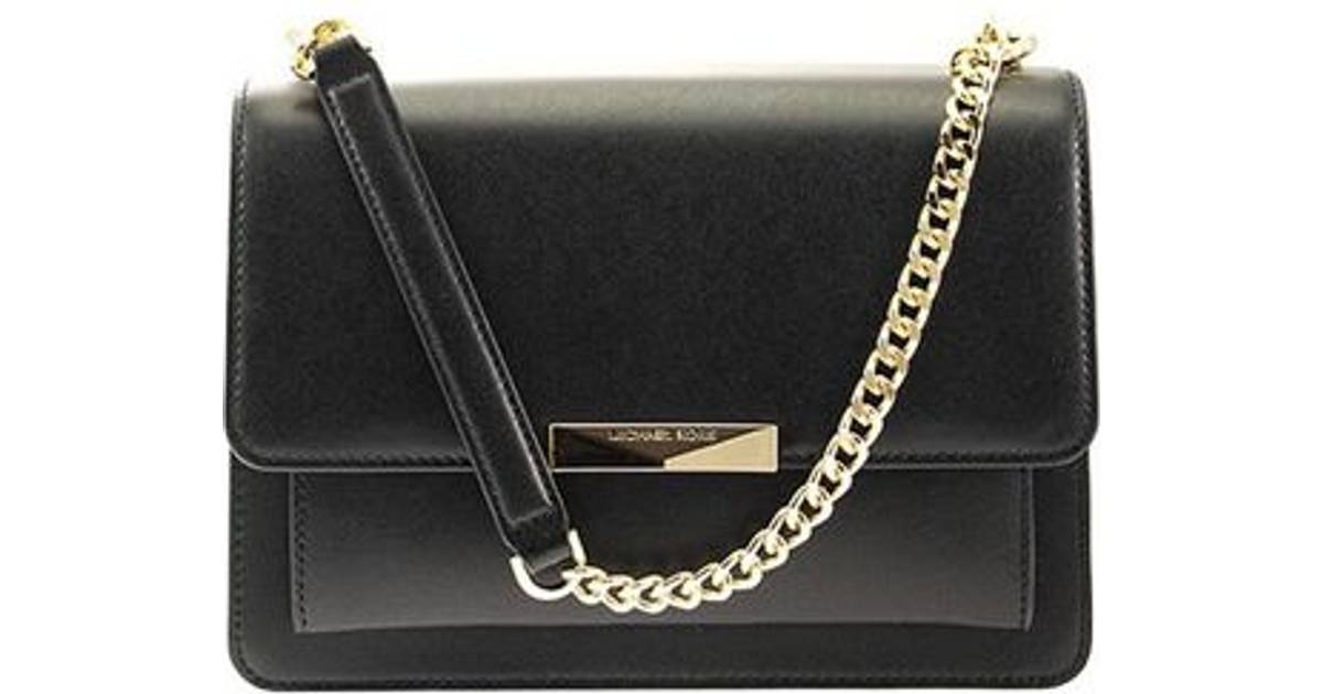 Michael Kors Jade Large Leather Crossbody Bag - Black • Price »