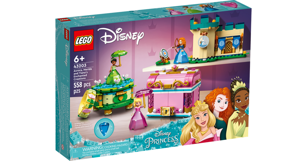 Forgænger forvridning Creep Lego Disney Princess Aurora Merida & Tiana's Enchanted Creations 43203 •  Price »