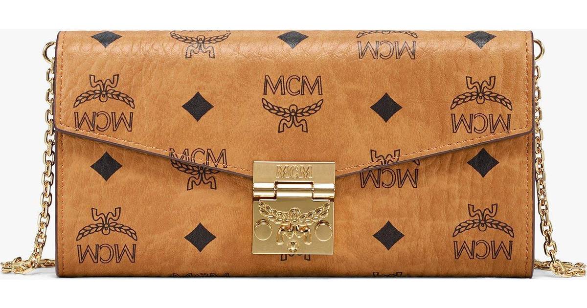 MCM Tracy Crossbody Wallet Large - Cognac • Prices