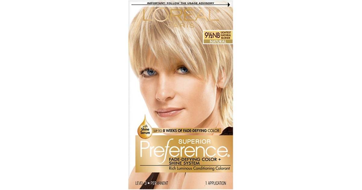 9. "L'Oreal Paris Superior Preference Fade-Defying + Shine Permanent Hair Color, 9 Natural Blonde" - wide 10