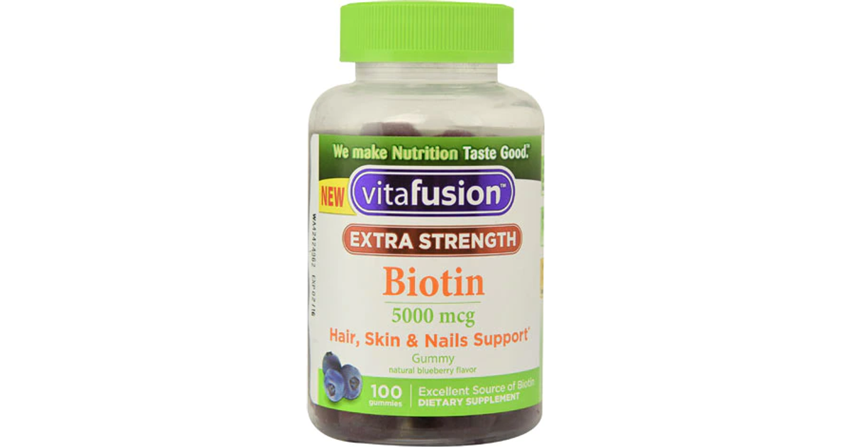 Vitafusion Extra Strength Biotin Gummies Blueberry 100ct • Price »