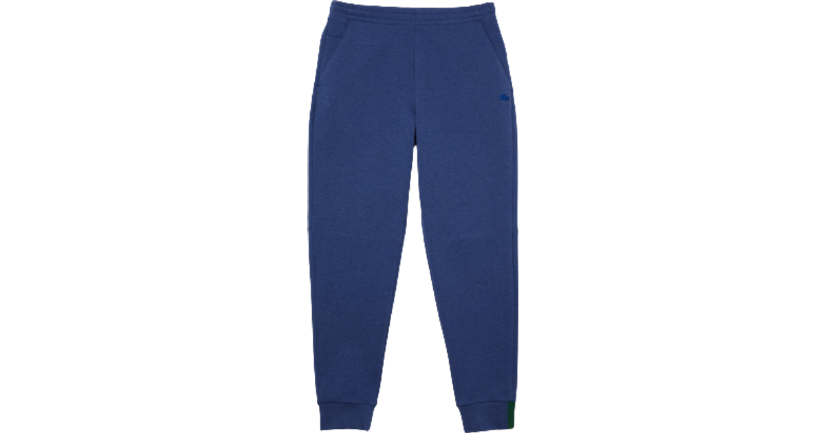 Lacoste Slim Fit Heathered Cotton Blend Tracksuit Pants - Blue Chine ...