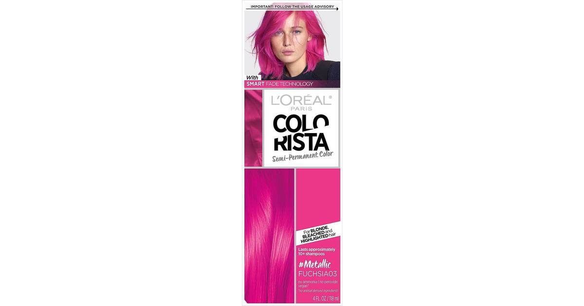 4. L'Oreal Paris Colorista Semi-Permanent Hair Color for Brunettes, Soft Pink - wide 1