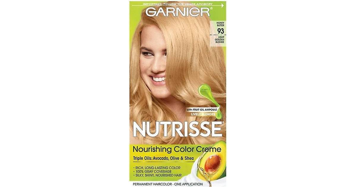 Garnier Nutrisse Nourishing Hair Color Creme, 93 Light Golden Blonde (Honey Butter) - wide 9