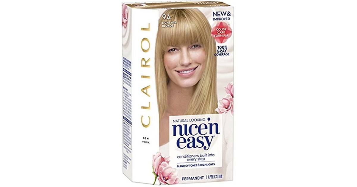 1. Clairol Nice 'n Easy Permanent Hair Color, 9A Light Ash Blonde - wide 1