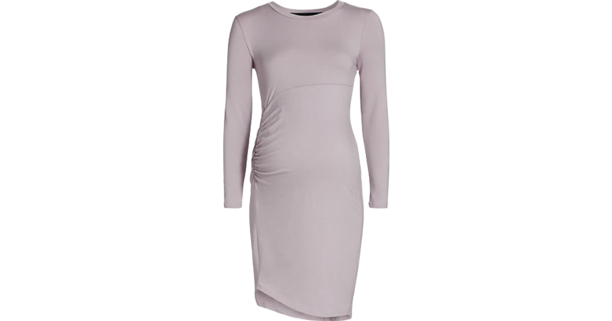 Stowaway Collection Uptown Maternity Long Sleeves Dress Dusty Lavender ...