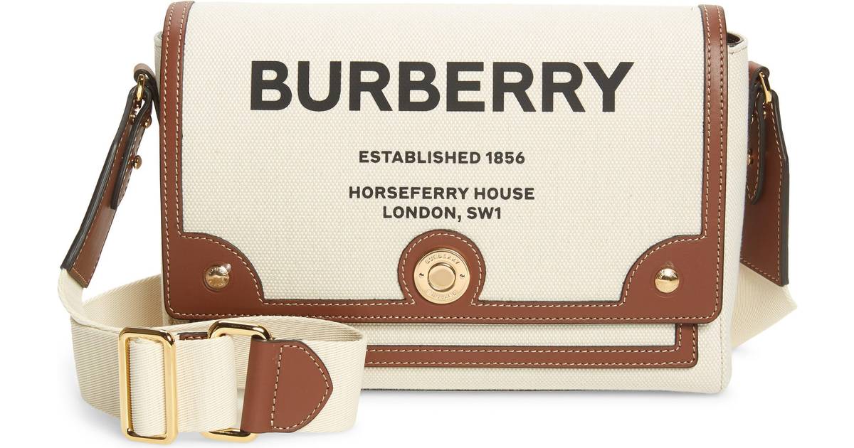 Burberry Medium Note Canvas Crossbody Bag Natural Tan Medium • Price »