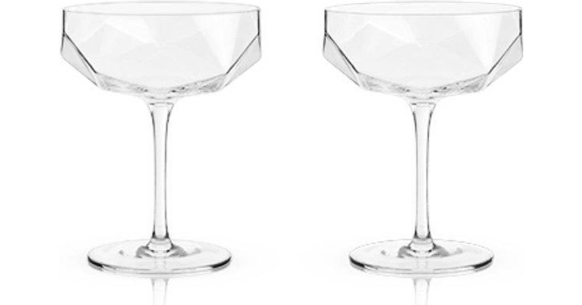 Viski Raye Faceted Crystal Coupe Wine Glass Compare Prices Klarna Us