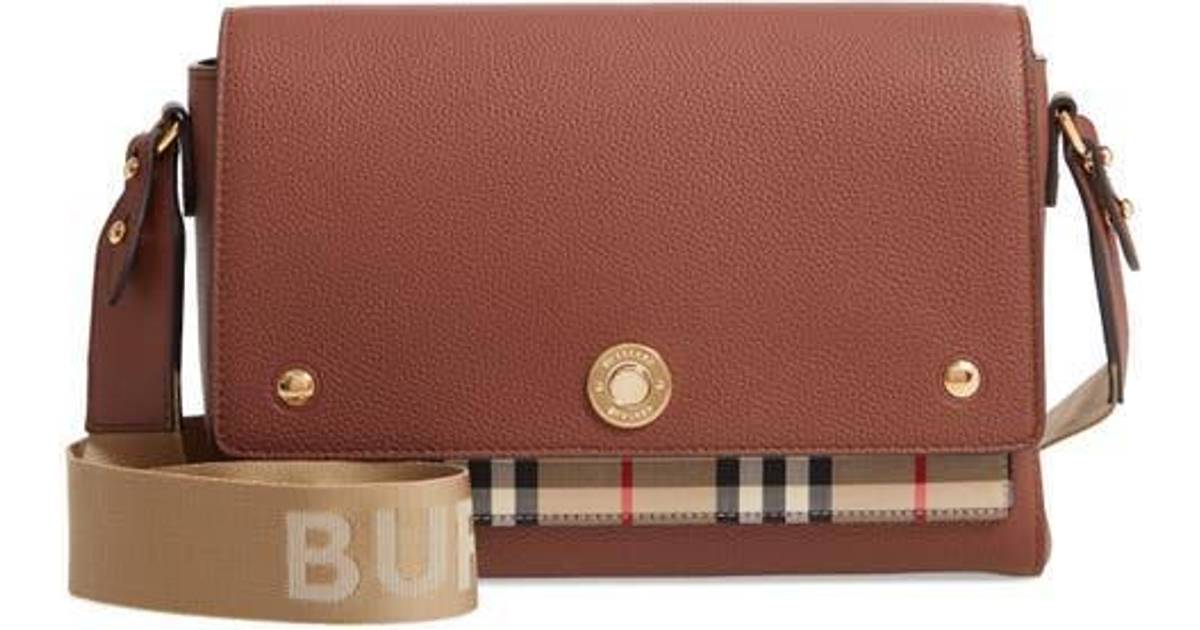 Burberry Note Medium Vintage Check & Leather Shoulder Bag Brown Medium •  Price »