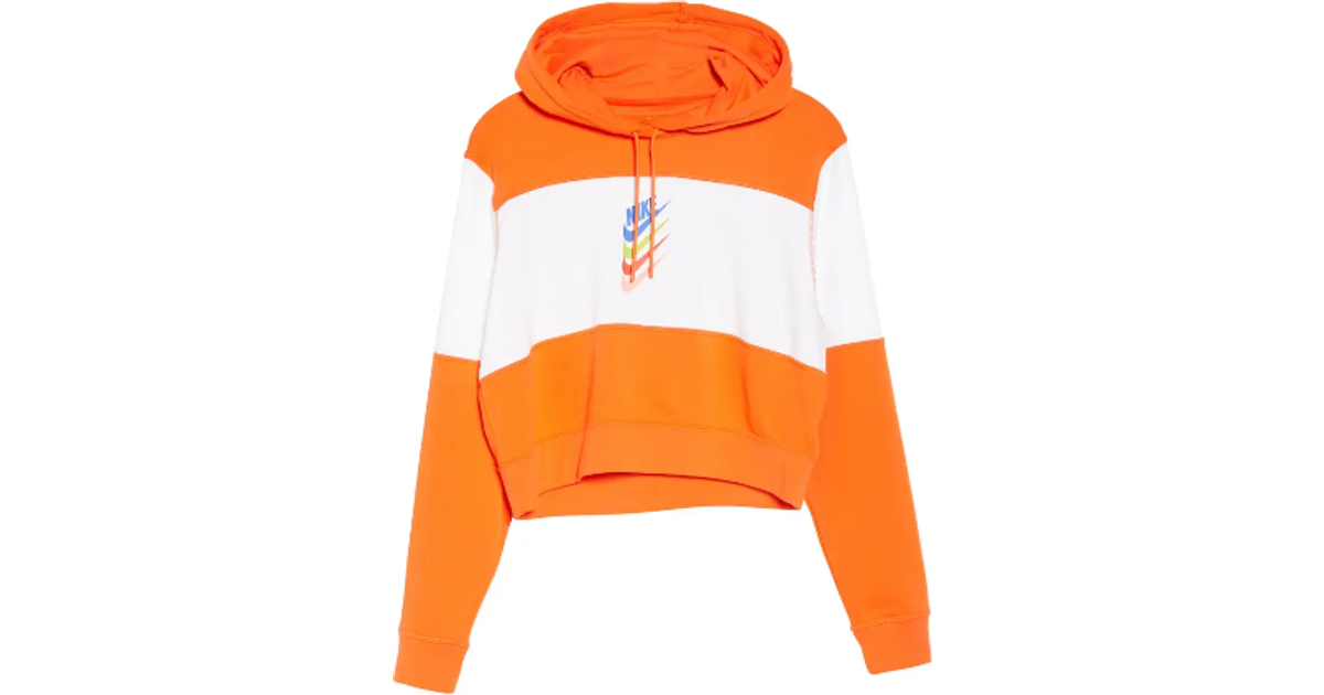 nike orange white hoodie