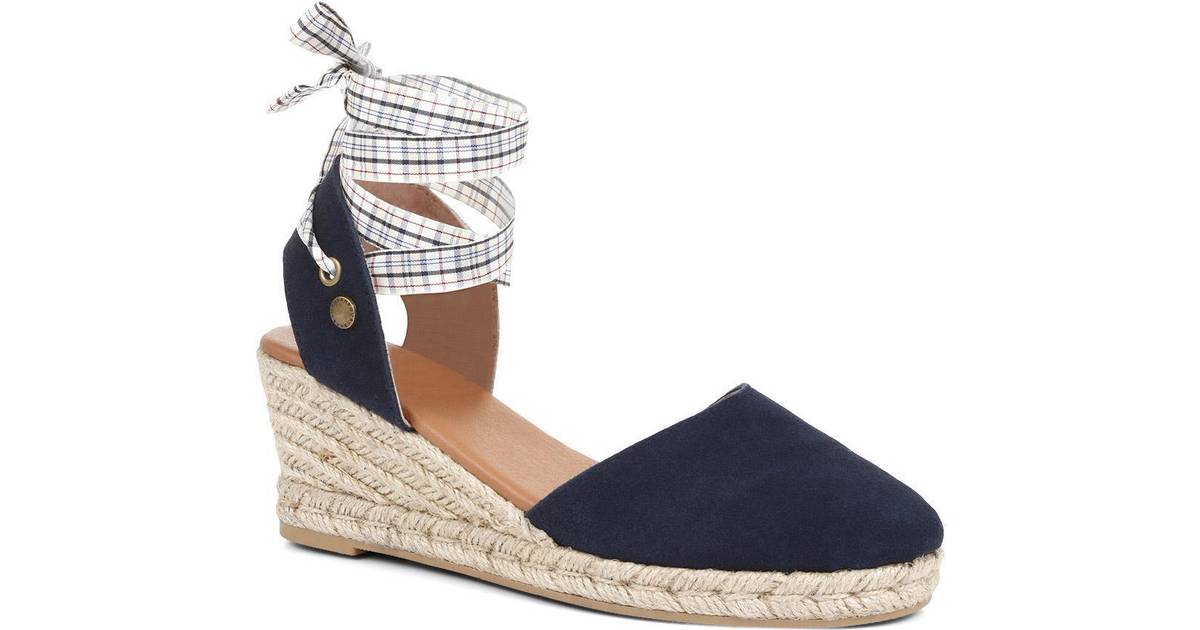 Barbour Whitney Espadrille Wedge Sandal in Suede Suede • Price