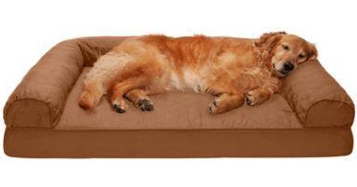 furhaven quilted orthopedic sofa style pet bed