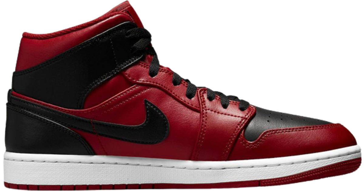 Irregularities Breaking news Ruined Nike Air Jordan 1 Mid M - Gym Red/White/Black • Price »