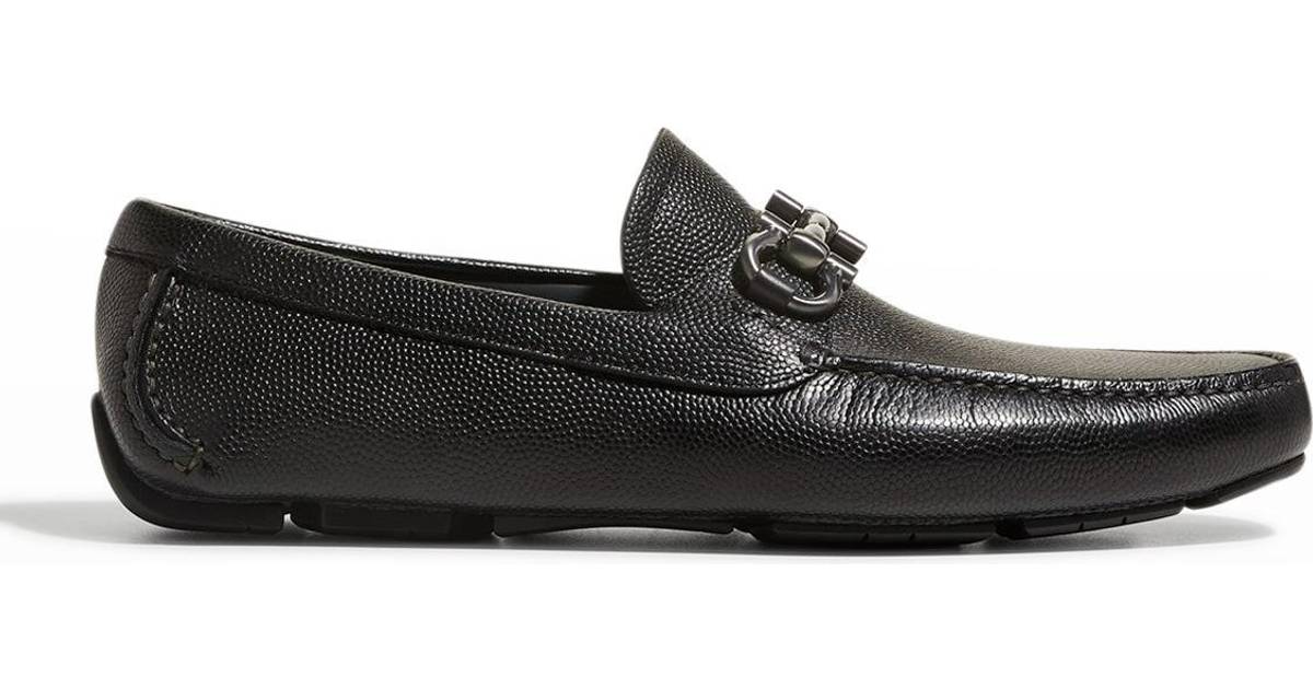 Mens Slip-on shoes Ferragamo Slip-on shoes Ferragamo Gancini Bit Leather Driver in Black for Men 
