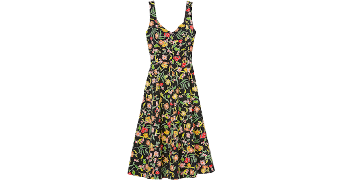Kate Spade Rooftop Garden Floral Grace Dress - Black/Multi - Compare ...