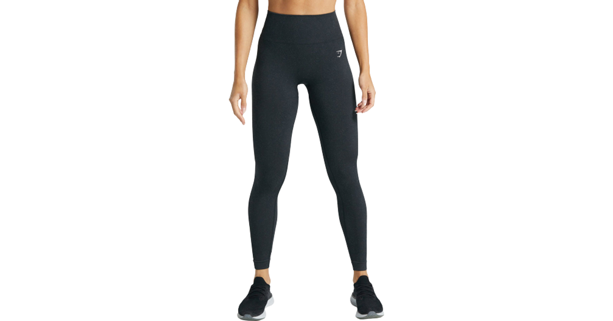 Gymshark Adapt Fleck Seamless Leggings - Mineral/Black - Compare Prices ...
