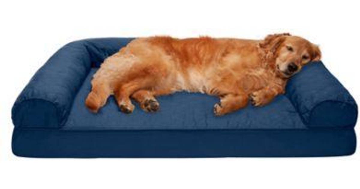 furhaven quilted orthopedic sofa style pet bed