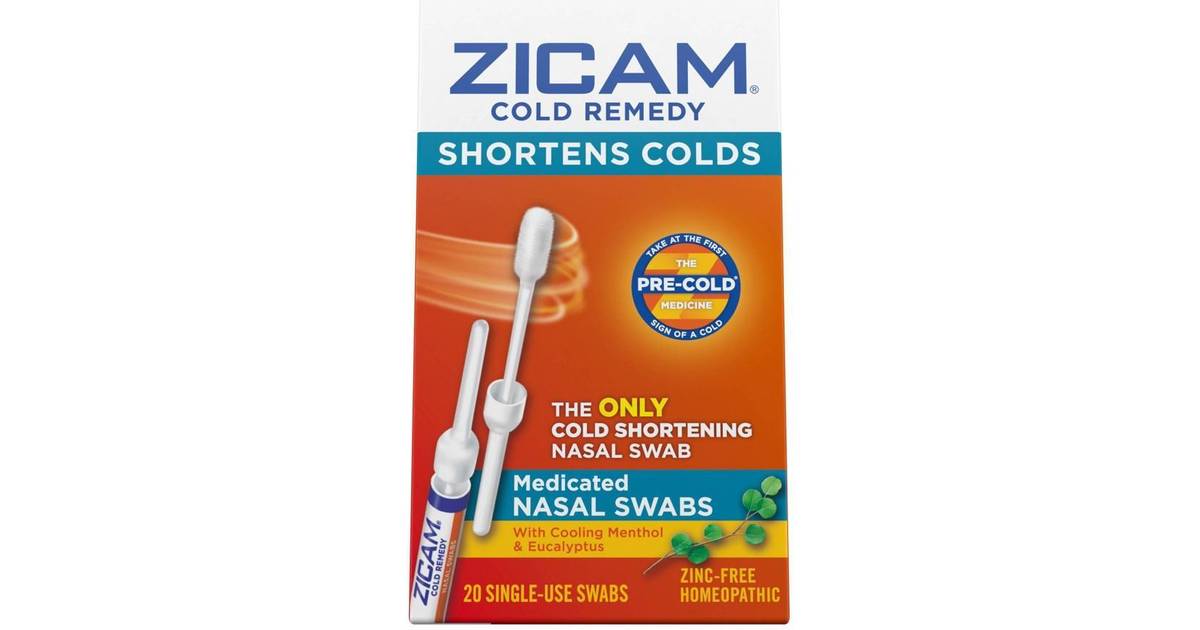Zicam Cold Remedy Cold Shortening Medicated Zinc Free Nasal Swabs • Price 