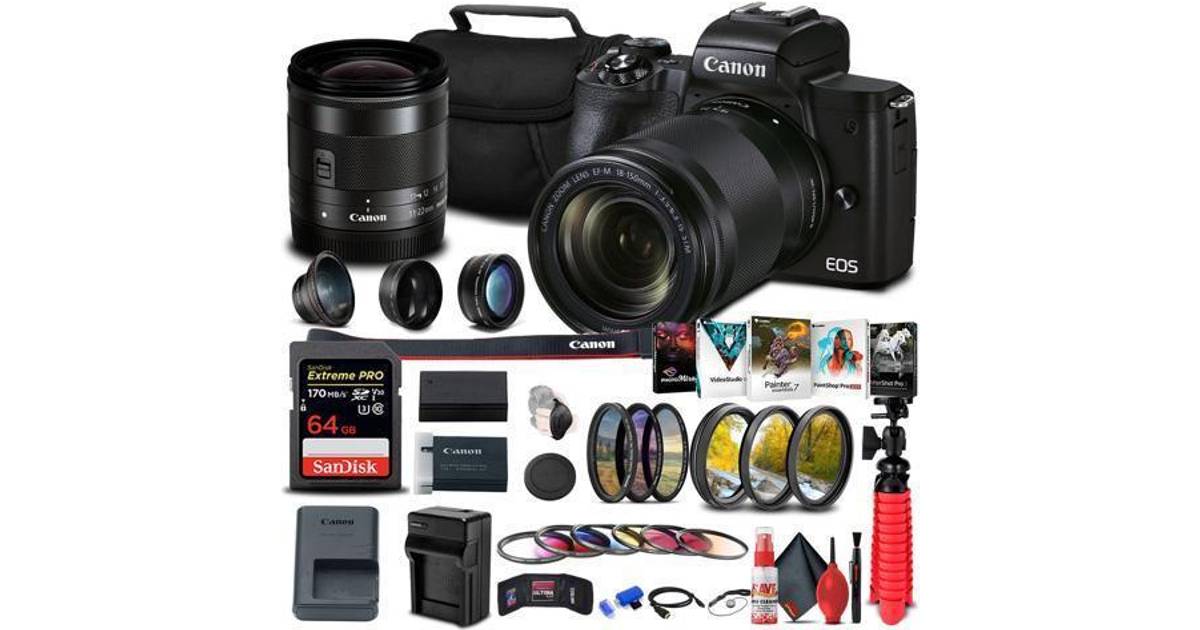 Canon M50 Mark II Mirrorless Camera W/ EF-M Lens More Bundle • Price