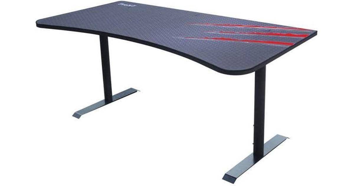 Proht 63 In Rectangular Blackred Computer Desk With Adjustable Height