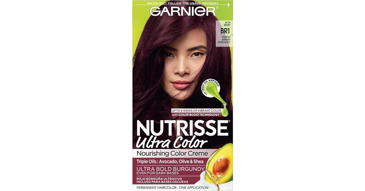 7. Garnier Nutrisse Ultra Color Nourishing Hair Color Creme, BR1 Deepest Intense Burgundy - wide 9