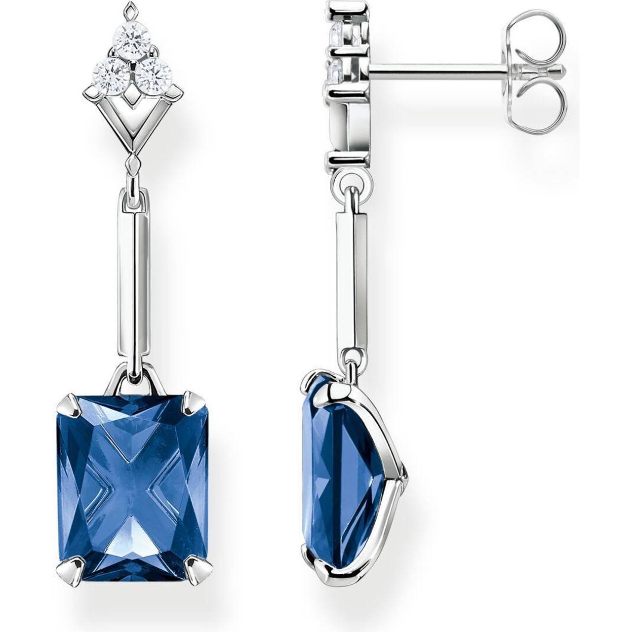 Thomas Sabo Heritage Earrings - Silver/Blue/Transparent • Price