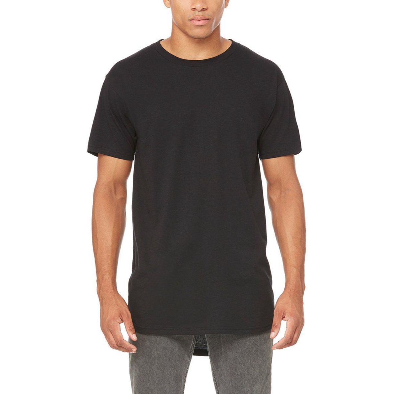 Bella+Canvas Men's Long Body Urban T-shirt - Black • Price