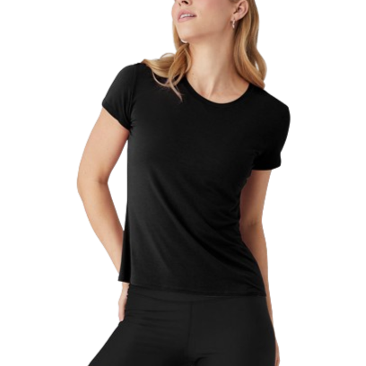 Alo All Day Short Sleeve - Black • See best price