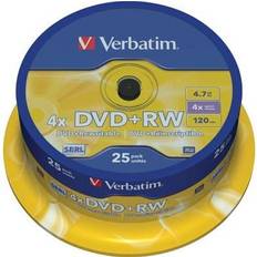 DVD Optischer Speicher Verbatim DVD+RW 4.7GB 4x Spindle 25-Pack