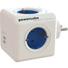 Grenuttak & Grenstøpsler allocacoc PowerCube Original 4-way 2 USB Without Cable