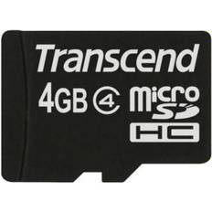 4 GB Minnekort Transcend MicroSDHC Class 4 4GB
