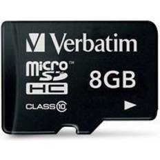 8 GB Memory Cards & USB Flash Drives Verbatim MicroSDHC Class 10 8GB