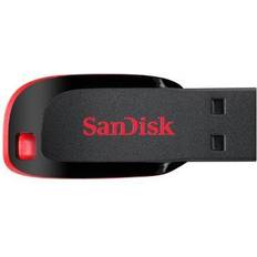 USB 2.0 Minnepenner SanDisk Cruzer Blade 128GB USB 2.0