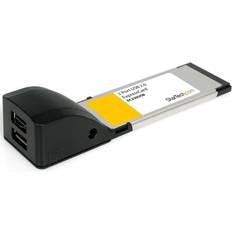 PC Card Network Cards StarTech 2 Port ExpressCard Laptop USB 2.0 Adapter Card (EC230USB)