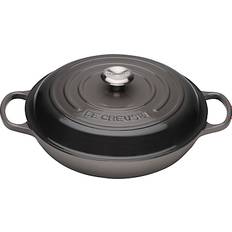 Le Creuset Cookware Le Creuset Flint Signature Cast Iron Round with lid 0.85 gal 11.8 "