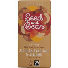 Vegetariansk Sjokolade Seed and Bean Sicilian Hazelnut & Almond Milk Chocolate 85g