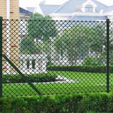 Enclosures vidaXL Chain Link Fence with Posts 59.1"x82ft
