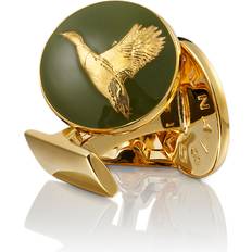 Manschettenknöpfe Skultuna The Hunter Flying Duck Cufflinks - Gold/Green