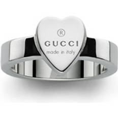 Gucci Rings Gucci Trademark Heart Pendant Ring - Silver