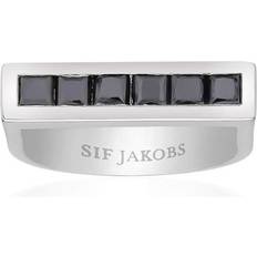 Sif Jakobs Rings Sif Jakobs Sasso Ring - Silver/Svarta Zirconia