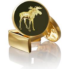 Manschettenknöpfe Skultuna The Hunter Moose Cufflinks - Gold/Green